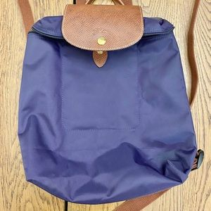 Longchamp Le Pliage nylon backpack in Bilberry (purple)